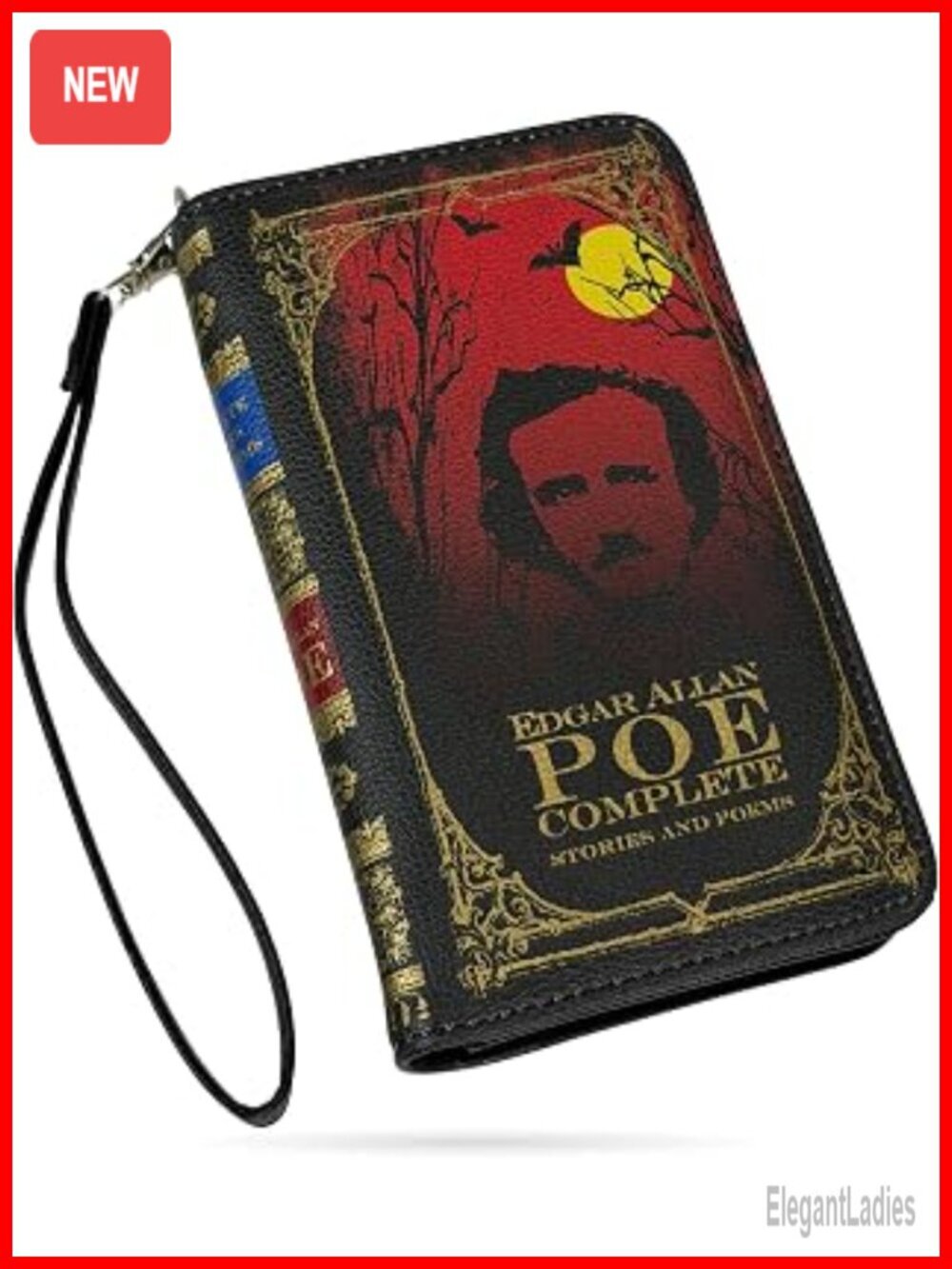 Gothic Book Wristlet Wallet with RFID Blocking